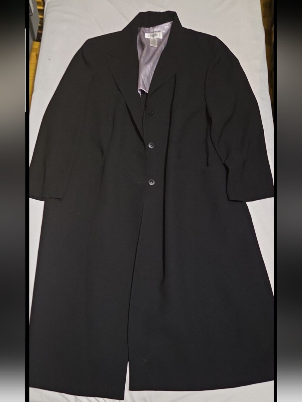 Studio 1 women's size 18W black trench dress coat #29
